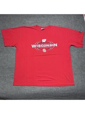 Vintage Puma University Of Wisconsin Badgers Basketball T-Shirt XXL RARE MENS